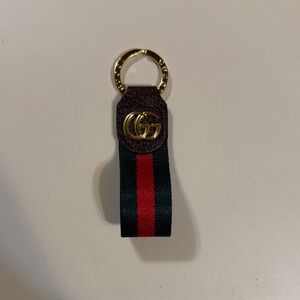 Gucci Key Holder with Green and Red Stripes